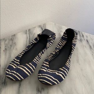 Tory Burch Eddie Striped Flats